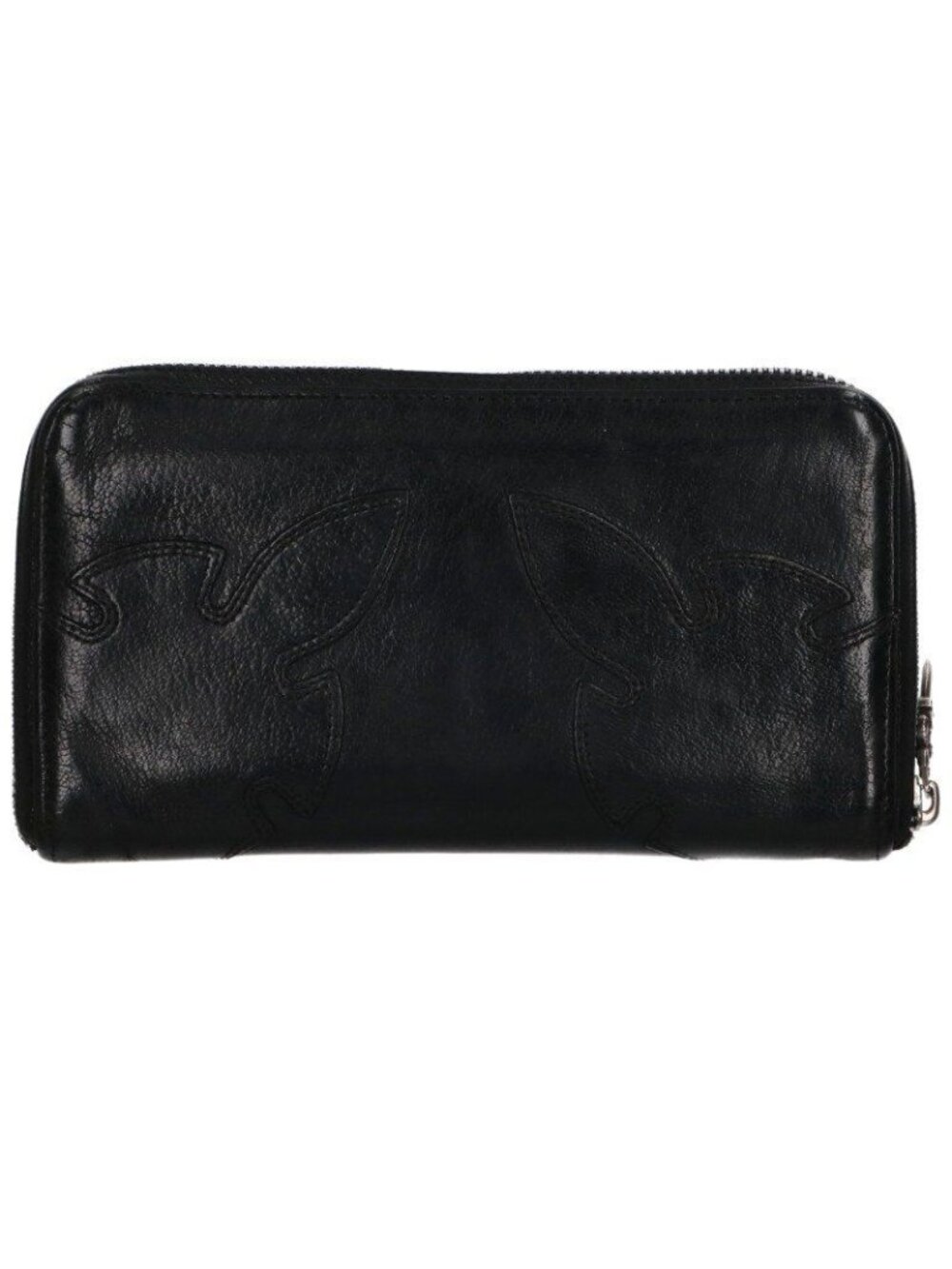 Chrome Hearts Rec Zip Double Flairnie Round Zip Leather Wallet